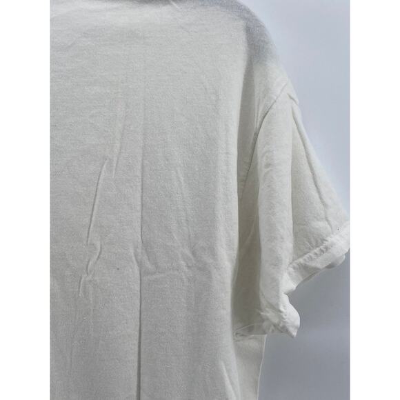 HANES Men's White V-Neck Short Sleeve Casual Underlayer T-Shirt SZ M - Picture 4 of 9